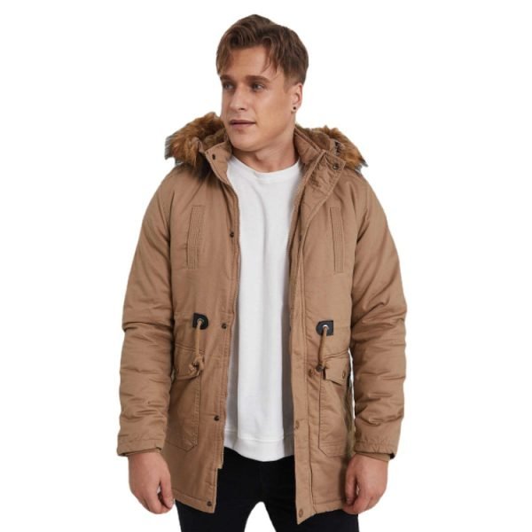 Fleece-Lined Thickened Insulated Cotton Jacket