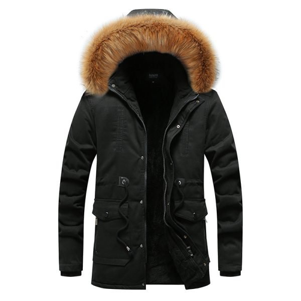 Fleece-Lined Thickened Insulated Cotton Jacket